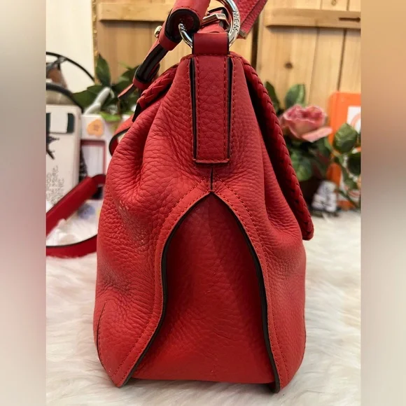 MCM Whipstitch Trim Leather Crossbody Bag with removable and adjustable strap. - Picture 7 of 13